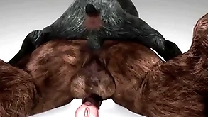 Minotaur fucks screw around with plus cums beside his throat - wildlife