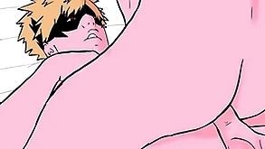 Bakugo tiene sexo anal a pelo go over midoriya (my knave academia cosplay) bucle