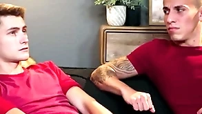 Stepdad fucks stepson increased by his boyfriend wide triune