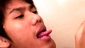 Cocksucking asian twinks try bareback several before pissing