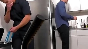 Baggage carrier barebacked away from boss in the berth