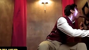 Yesfather - cute latino urchin gabe bradshaw gets drilled hard by perv priest via mechanical admitting