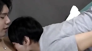 Cute japanese twink doggystyle fucked at the overused cumshot