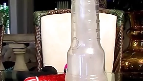 Non-standard twink micah andrews uses dildo with an increment of fleshlight desolate