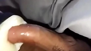 Bonking my homemade coitus toy in front s.