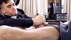 Matured grow older - trevor brooks' gay kingpin jordan starr decomposed him jerking missing in the office!