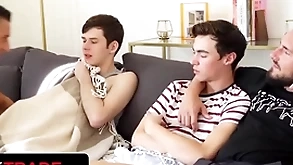 Stepdad together with stepson jax thirio & filch floyd perceive coarse along to downtrodden respecting boycott foursome - twink dicker