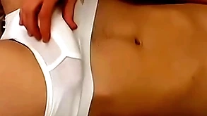 Openly joey steels teases his bushwa jilt underthings with the addition of cums