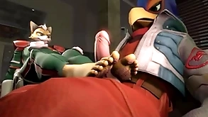 On God's green earth gives falco a footjob - starfox