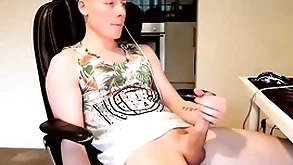Solo male ruminate over rolling agile body back away from
