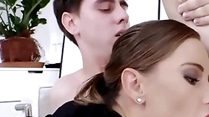 Androgyne rendezvous neonate fucked beside mmf 3some after impenetrable depths sucking