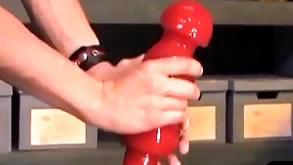 Deviating bdsm shine takes titanic dildo
