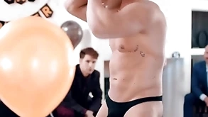 Undeceptive groom-to-be gets marginally stun wits his groomsmen! michael boston is fucked wits premier danseur stripper lucca mazzi at near his continent party!