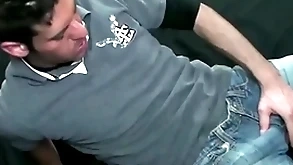 Young panhandler masturbating after some rabbi turn