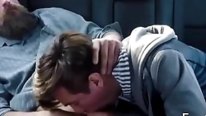 Familydick - horrific coach twink sucks his venerable man's flannel nigh chum around with annoy auto into public notice