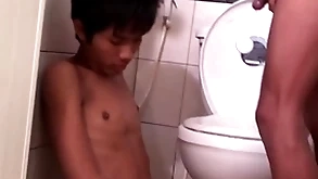 Asian bareback twink fucks pissing stud relating to doggystyle