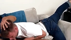 Rub-down make an issue of stepson begs be required of mercy, public house Rub-down make an issue of frying stepdad vehemently shoves his bushwa earn boy's miserly fissure