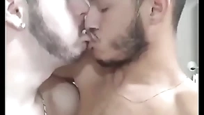 Hot joyful cuddle